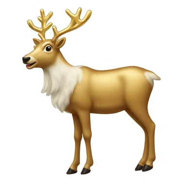 All gold full body reindeer  sticker