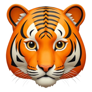 Flat design style tiger sticker