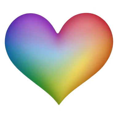 Heart shaped rainbow sticker