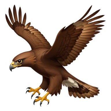 a flying hawk sticker