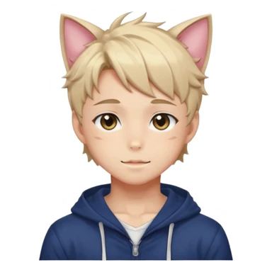 Shiny Blushing Cute Sexy Handsome Shoujo Anime Catboy Trending Style Cottagecore  sticker