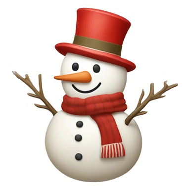 Khaki red and white asthetic snowman sticker