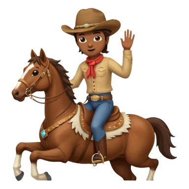 riding galloping horse with Rabbit rider sticker