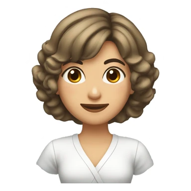 morena de cabelo cacheado medica  sticker