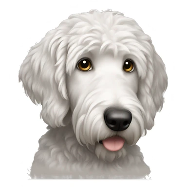 White golden doodle grayish ears sticker