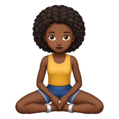Black girl on her knees sticker