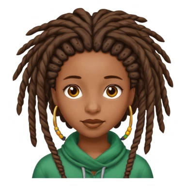 Black girl with locs sticker