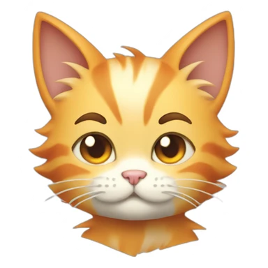 cute cat with the hair of goku goku-cat sticker