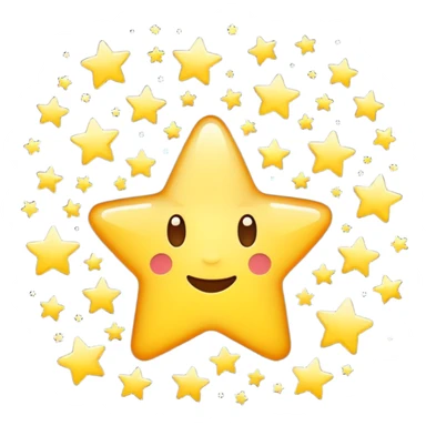 White stars sticker