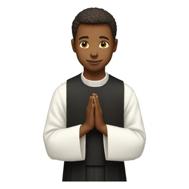 Young Priest in prayer sticker