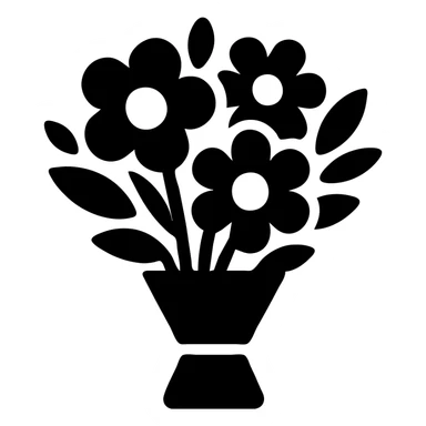 A bright floral bouquet, vibrant colors sticker