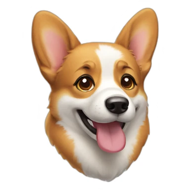 Happy corgi sticker