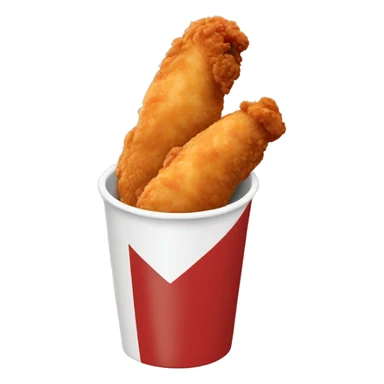 Canes chicken tenders and sauce cup sticker