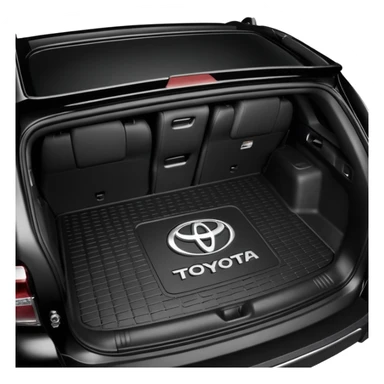 a black textured surface, likely a piece of automotive trim or a floor mat, featuring the branding for a Toyota Fortuner.
 sticker