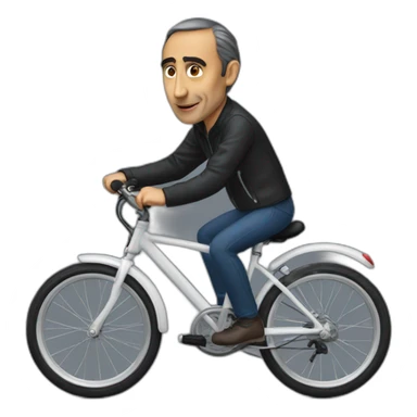 Eric Zemmour riding a bike sticker