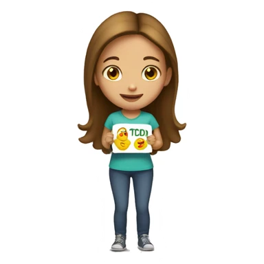 girl holding a "free todd" sign sticker