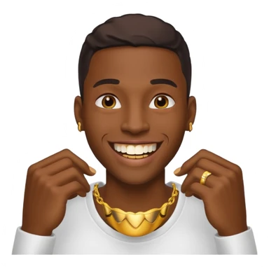 Black young guy with a grillz in jer tooth sticker