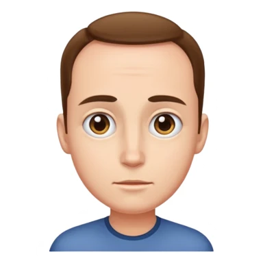 person with a really big forehead  sticker