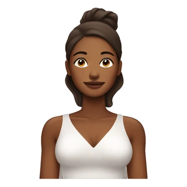 Brown skin woman doing skincare  sticker