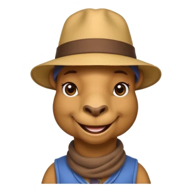 camel with hat sticker