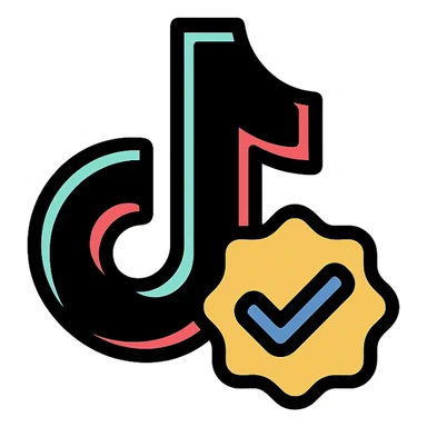 TikTok verified icon, clean, recognizable, suitable for social media, variation 2 sticker