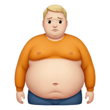Male bloated belly sticker