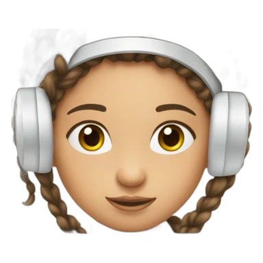 A girl wearing a headband watching YouTube on an ipad sticker