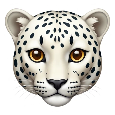 White leopard sticker