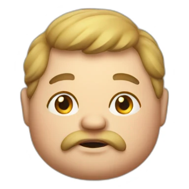 Funny fat guy emoji sticker