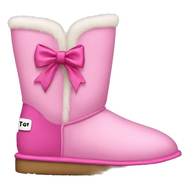 Pink uggs with bows sticker