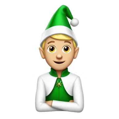 White male Elf on the shelf sticker
