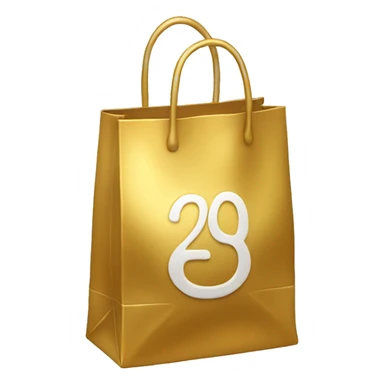  Gold shopping bag milestone sticker