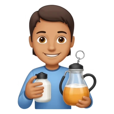 Salt Jug with leash in it hand sticker