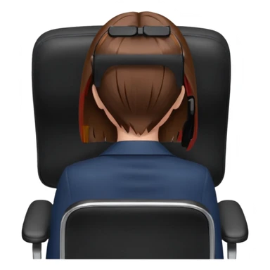 Woman from Back of head sitting on an office chair sticker