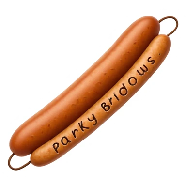 Sauccison avec écris en bas parky bridou sticker