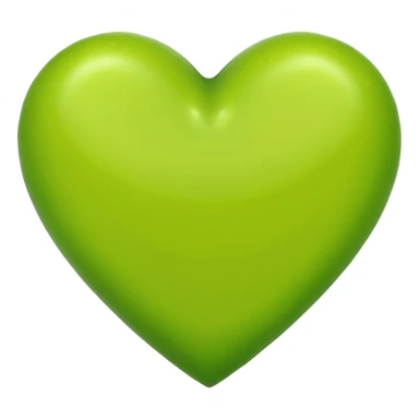 Un corazón de color verde lima sin ninguna decoración y no agregues caras  sticker