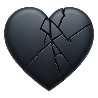 BLACK BROKEN HEART sticker