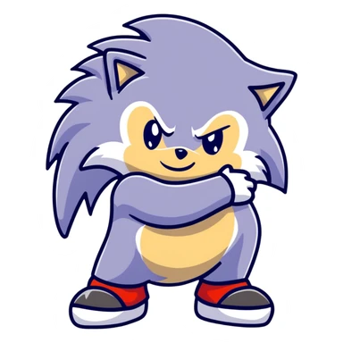 Sonic the Hedgehog and Silver the Hedgehog hugging each other sticker