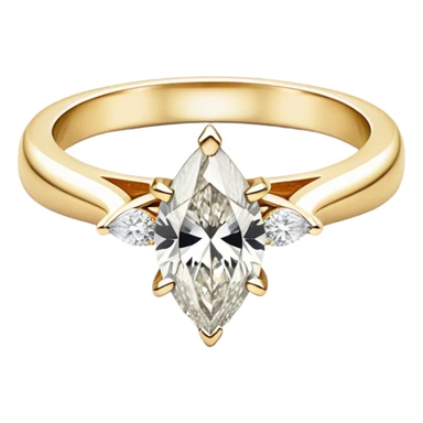 marquis diamond gold engagement ring sticker
