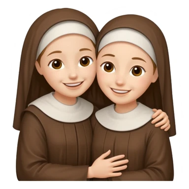 Hugging carmelitan sister love sticker