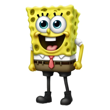 SpongeBob with big butt sticker