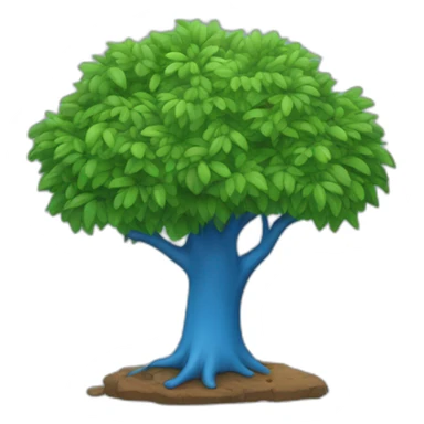 Un arbre bleu sticker