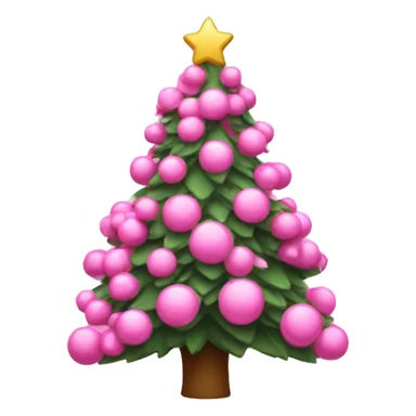 pinky christmas tree sticker