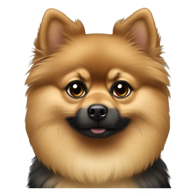 Black and tan (beige) pomeranian  sticker