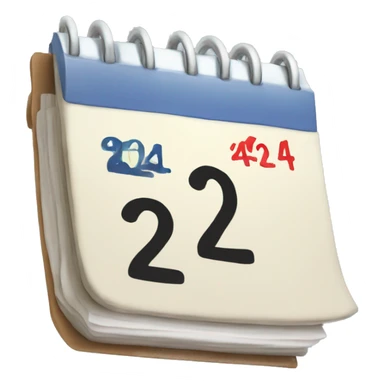 calendar with 2024 written sticker