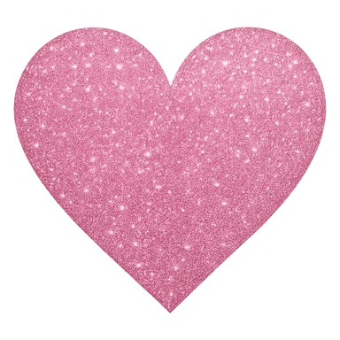 heart with a pink glitter overlay, clean digital illustration, no background sticker
