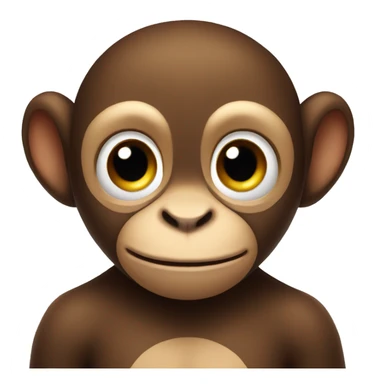 a cute little monkey sticker