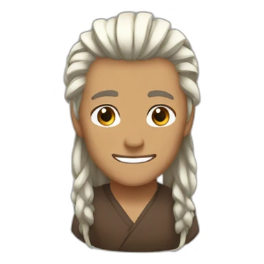 Shitsu brown with white and medium long hair with a tail on his head sticker