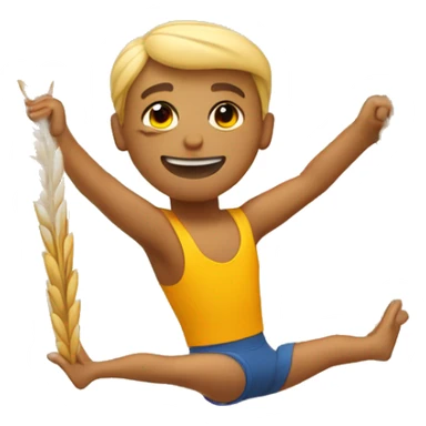 trapeze artist growing wheat sticker