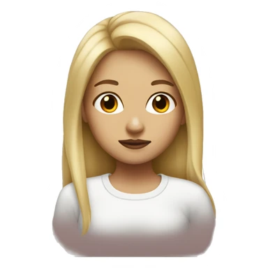 blonde girl with a snotty nose sticker
